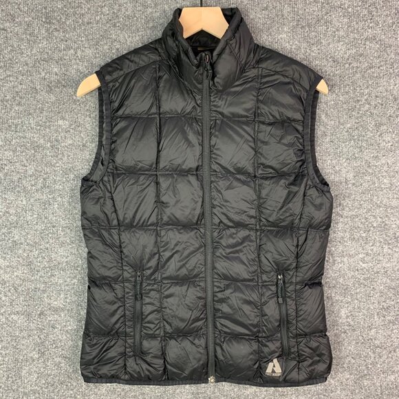 Eddie Bauer Goose Down Puffer Vest Women’s Size Small EB800 First Ascent Black S - Picture 1 of 13